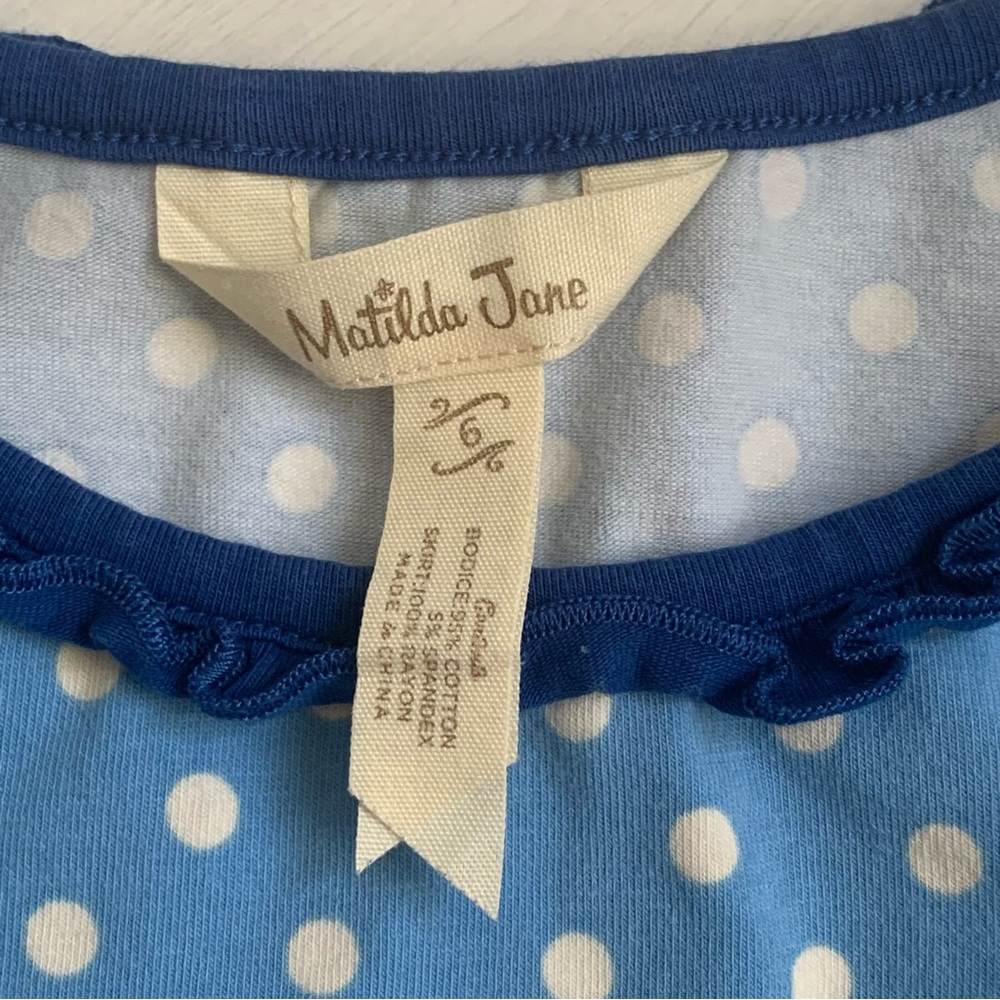 Matilda Jane Polka Dot Top Floral Bottom Dress Size 6 - Picture 10 of 13